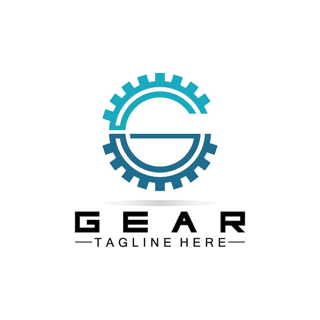 Plantilla de diseño de logotipo de ingeniero de engranajes de letra G