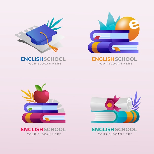 Vector plantilla de diseño de logotipo en inglés