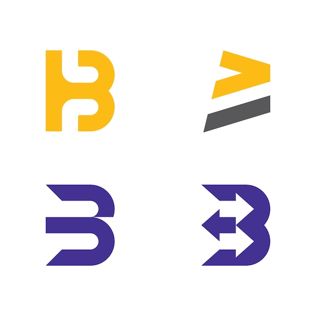 Plantilla de diseño de logotipo inicial de letra B