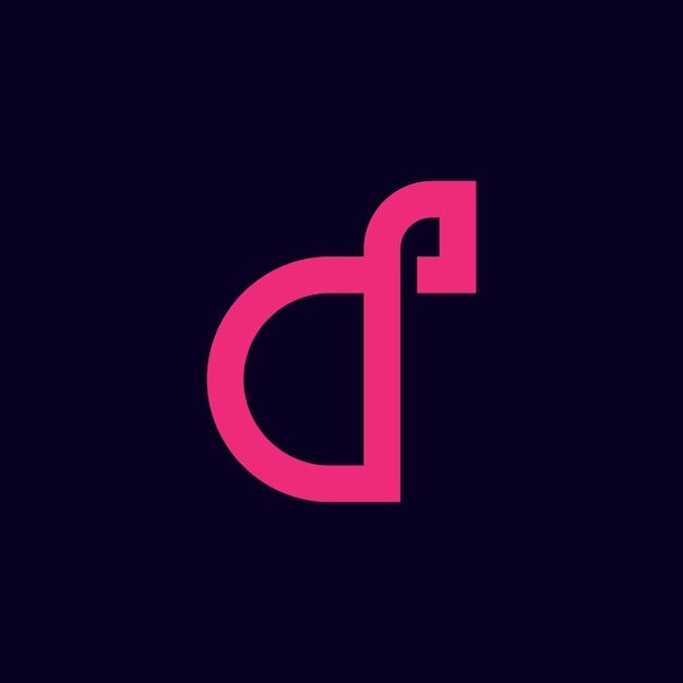 plantilla de diseño del logotipo inicial de la letra D