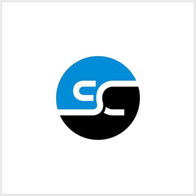 Plantilla de diseño de logotipo inicial de letra SC
