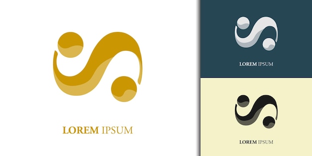 Plantilla de diseño de logotipo inicial de lujo