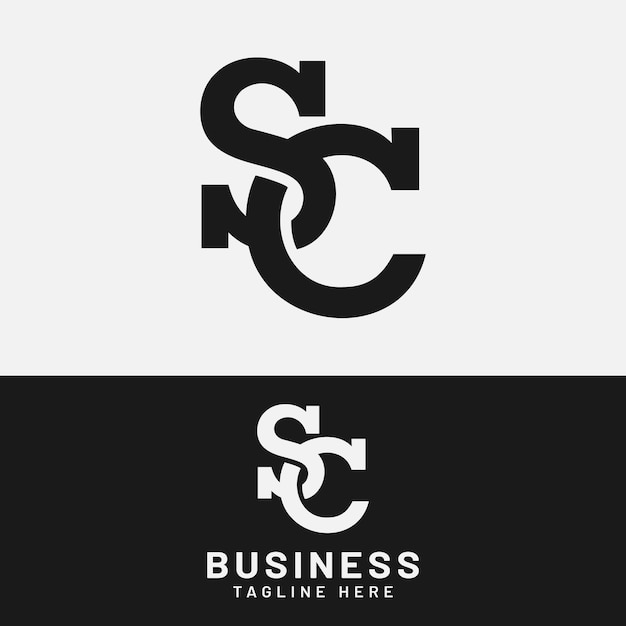 Vector plantilla de diseño de logotipo inicial de monograma de letra sc sc cs