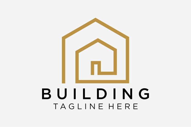 Plantilla de diseño de logotipo inmobiliario con concepto moderno