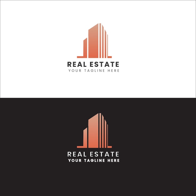 Plantilla de diseño de logotipo inmobiliario moderno