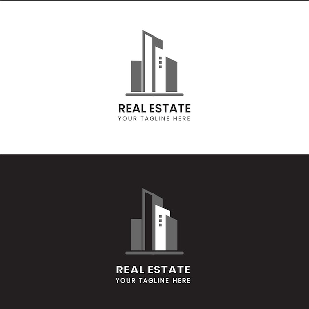 Plantilla de diseño de logotipo inmobiliario moderno