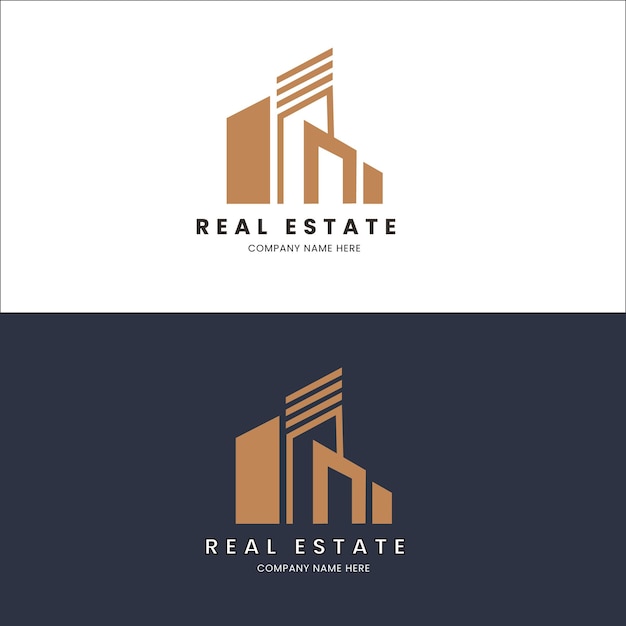 Plantilla de diseño de logotipo inmobiliario moderno
