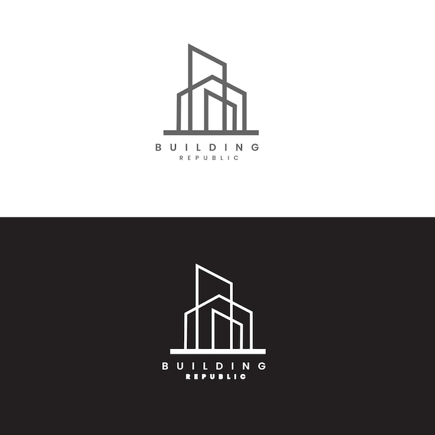 Plantilla de diseño de logotipo inmobiliario moderno