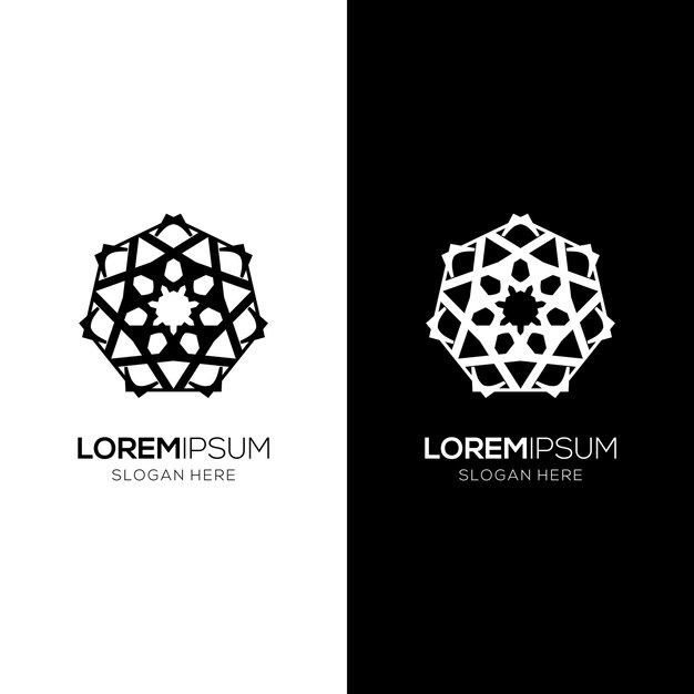 plantilla de diseño de logotipo islámico árabe geométrico adornado
