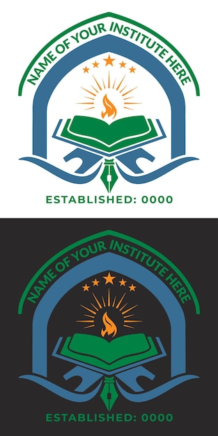 plantilla de diseño de logotipo islámico para escuelas y organizaciones