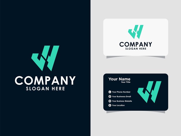 Plantilla de diseño de logotipo JH o HJ de letra de monograma minimalista