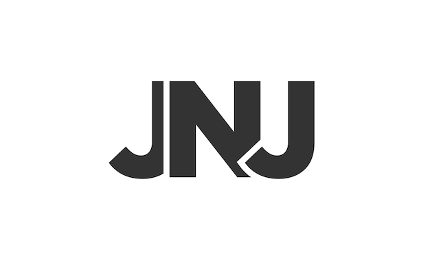 plantilla de diseño de logotipo de JNJ con texto en negrita fuerte y moderno logotipo vectorial basado inicial con tipografía simple y minimalista identidad de empresa de moda