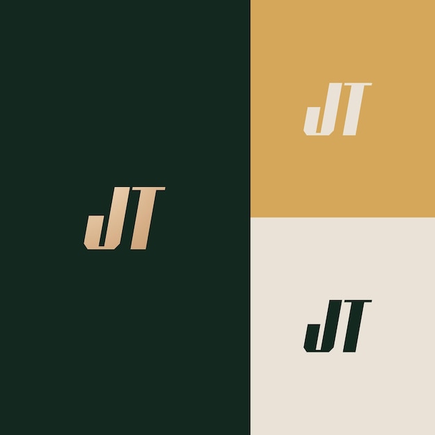 Plantilla de diseño de logotipo JT