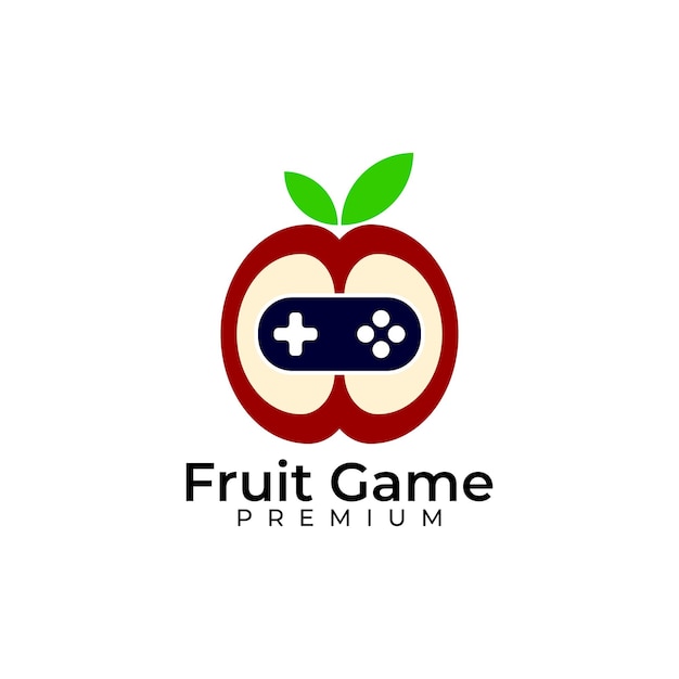 Plantilla de diseño de logotipo de juego de frutas