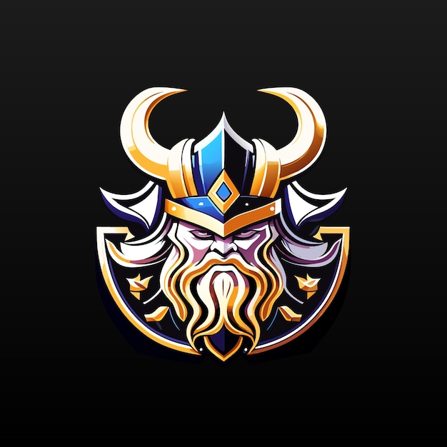 Plantilla de diseño de logotipo de juego de mascota de esports detallada de vector