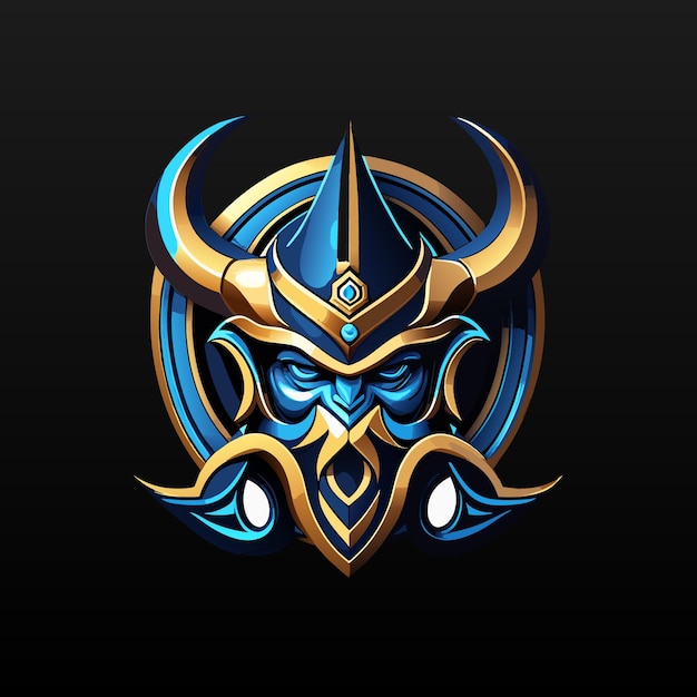 Plantilla de diseño de logotipo de juego de mascota de esports detallada de vector