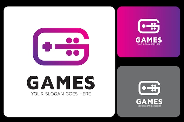 plantilla de diseño de logotipo de juegos de letras G