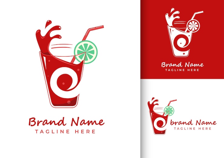 Vector plantilla de diseño de logotipo de jugo fresco de letra o