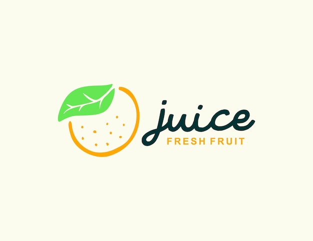 Plantilla de diseño de logotipo de jugo de naranja minimalista