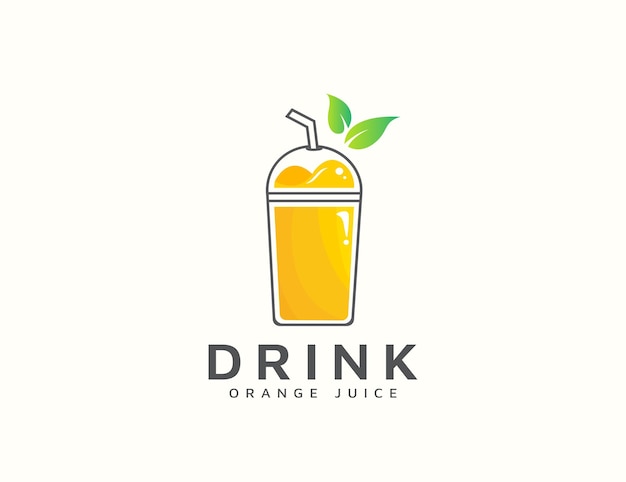 Plantilla de diseño de logotipo de jugo de naranja