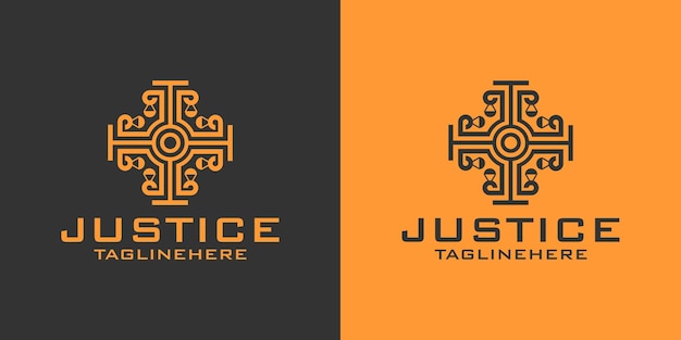 Plantilla de diseño de logotipo de justicia de bufete de abogados