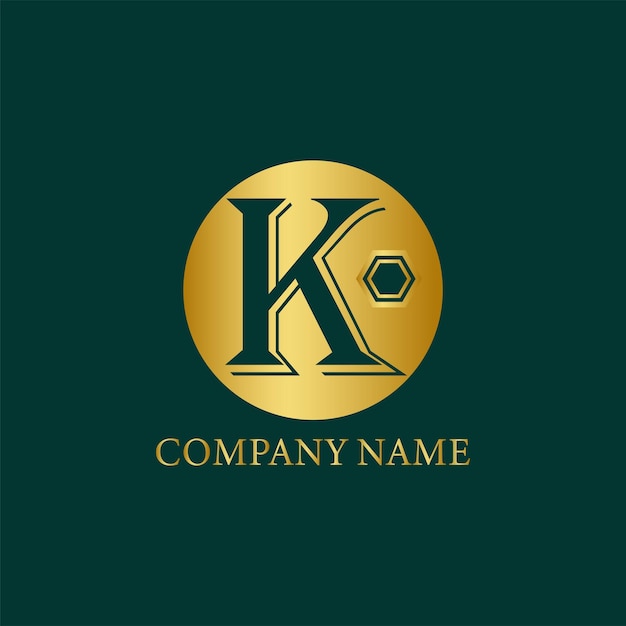 Plantilla de diseño de logotipo K