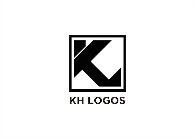 plantilla de diseño de logotipo kh