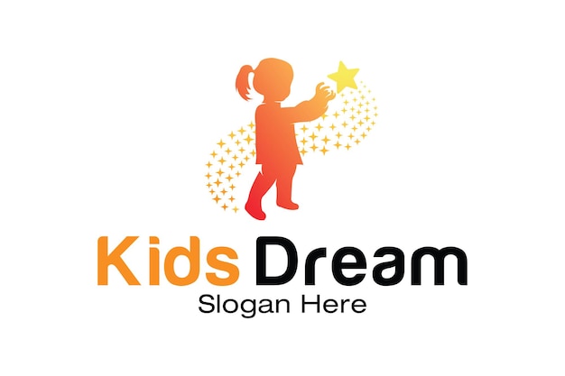 Plantilla de diseño de logotipo kids dream