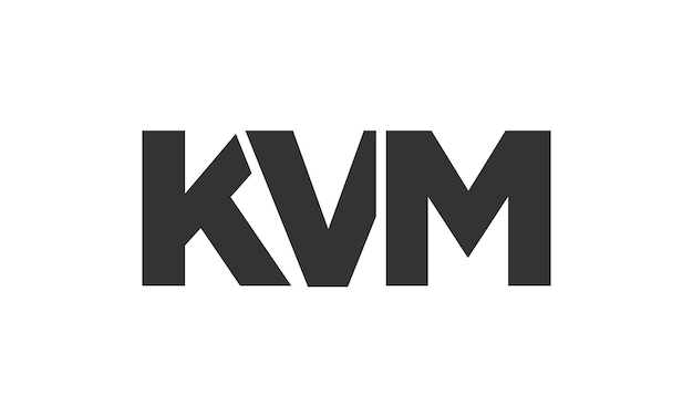 plantilla de diseño de logotipo de KVM con texto en negrita fuerte y moderno logotipo vectorial basado en inicial con tipografía simple y minimalista identidad de empresa de moda