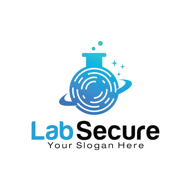 Vector plantilla de diseño de logotipo lab secure