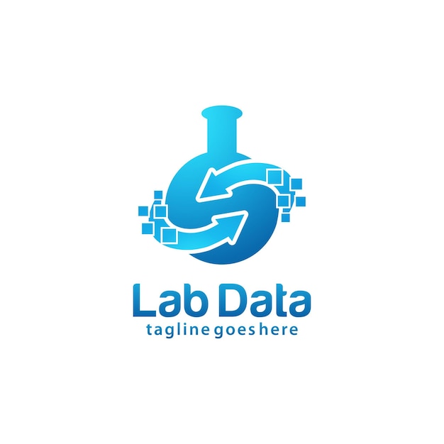 Plantilla de diseño de logotipo de laboratorio de datos