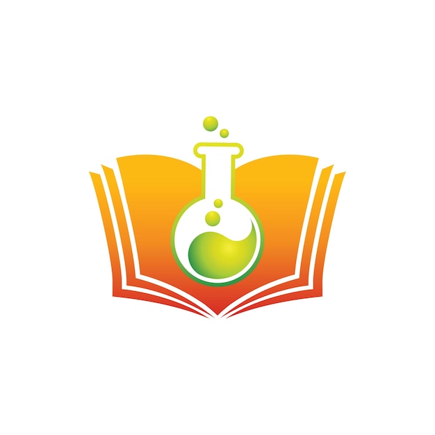 plantilla de diseño del logotipo del laboratorio de libros