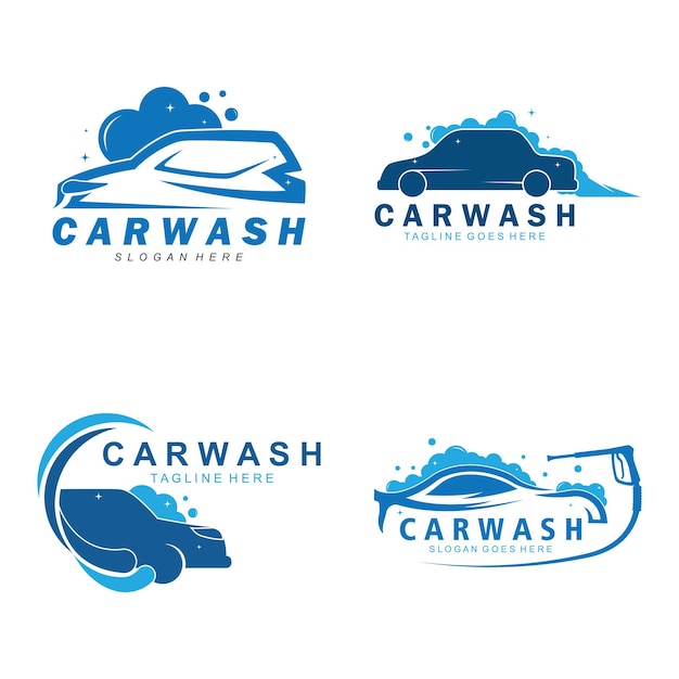 plantilla de diseño de logotipo de lavado de automóviles Diseño de logotipo para limpieza de automóviles