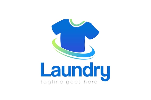plantilla de diseño del logotipo de la lavandería Logotipo del servicio de lavandería rápida y limpia