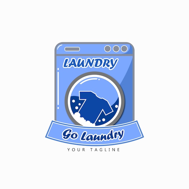 Plantilla de diseño de logotipo de lavandería