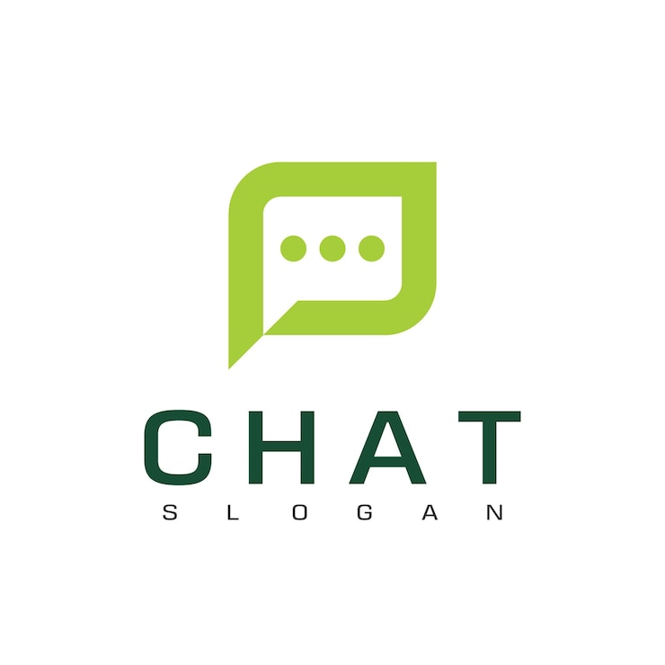 Vector plantilla de diseño de logotipo de leaf chat ecology forum
