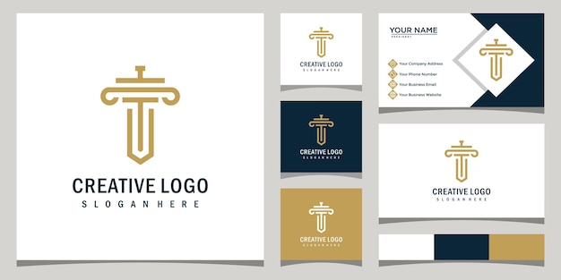 Plantilla de diseño de logotipo legal