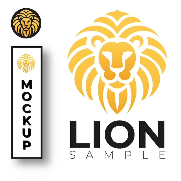 plantilla de diseño del logotipo león