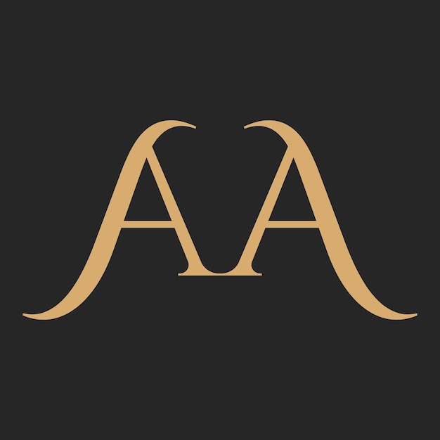 plantilla de diseño de logotipo de letra AA de lujo
