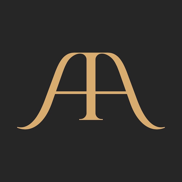 plantilla de diseño de logotipo de letra AA de lujo