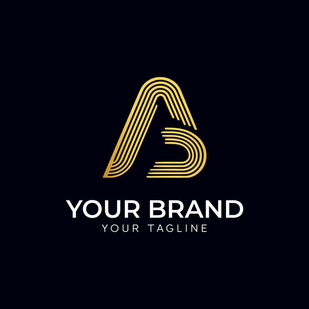 plantilla de diseño de logotipo de letra ab creativa y elegante