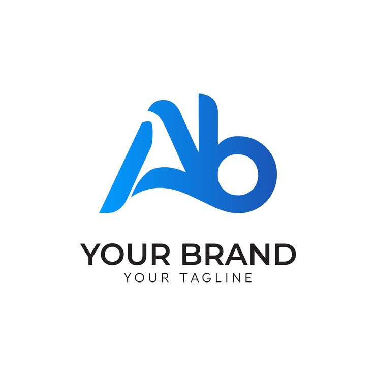 Vector plantilla de diseño de logotipo de letra ab creativa y elegante