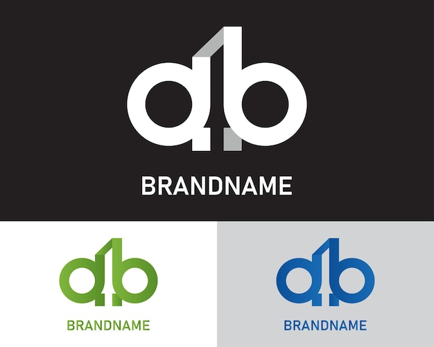 plantilla de diseño del logotipo de la letra ab