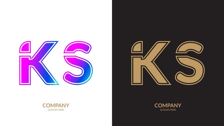 Vector plantilla de diseño del logotipo de la letra abstracta ks