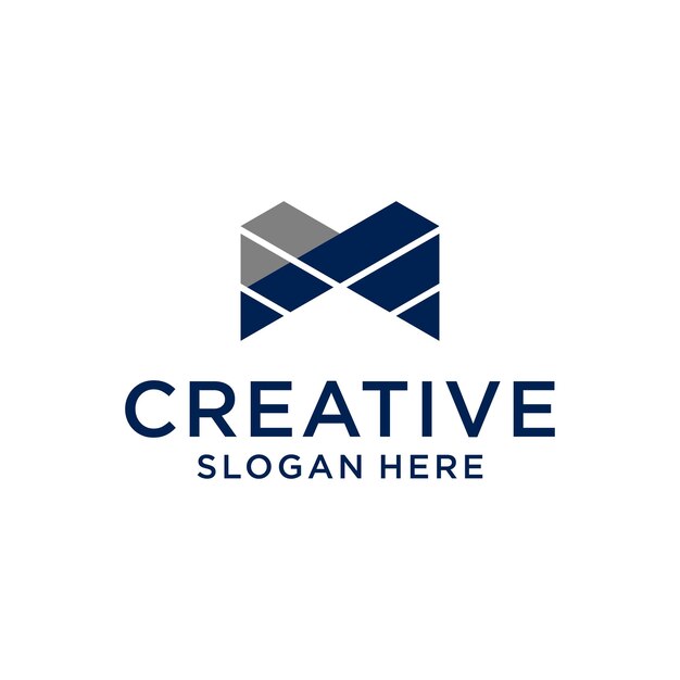 Plantilla de diseño de logotipo letra abstracta M