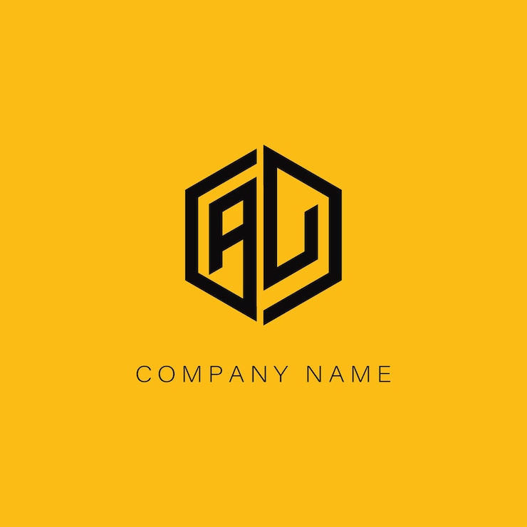 Vector plantilla de diseño de logotipo de letra al hexagonal.