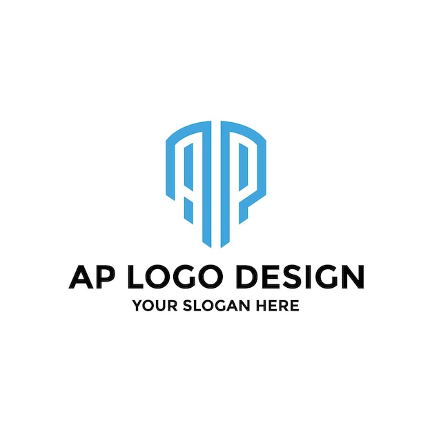 Plantilla de diseño de logotipo letra AP