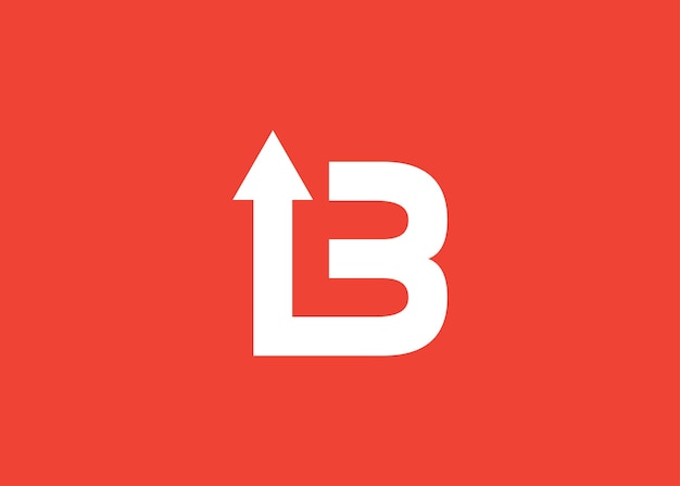 plantilla de diseño de logotipo de la letra B con flecha mínima y profesional Logotipo de flecha simple