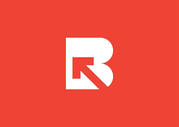plantilla de diseño de logotipo de la letra B con flecha mínima y profesional Logotipo de flecha simple