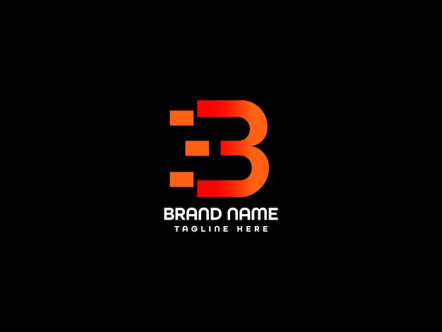 Plantilla de diseño de logotipo letra B
